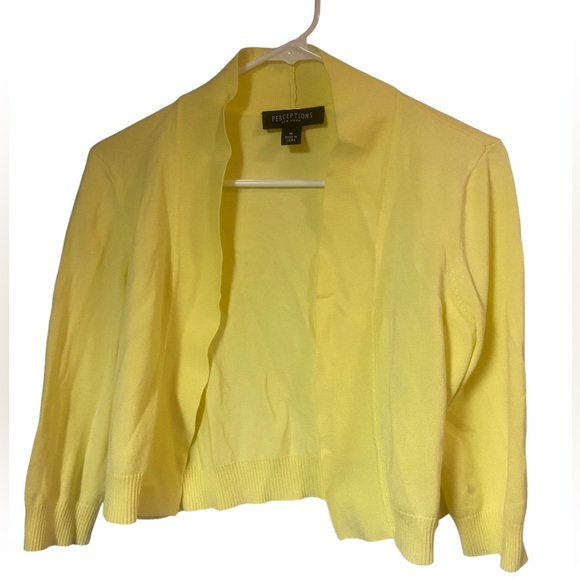 Perceptions new york open front knit sweater Shrug ladies medium modest coverup - Picture 1 of 6